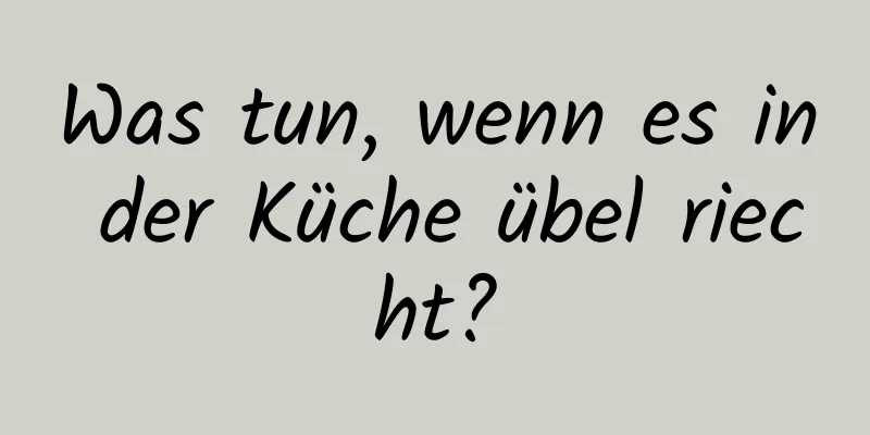 Was tun, wenn es in der Küche übel riecht?