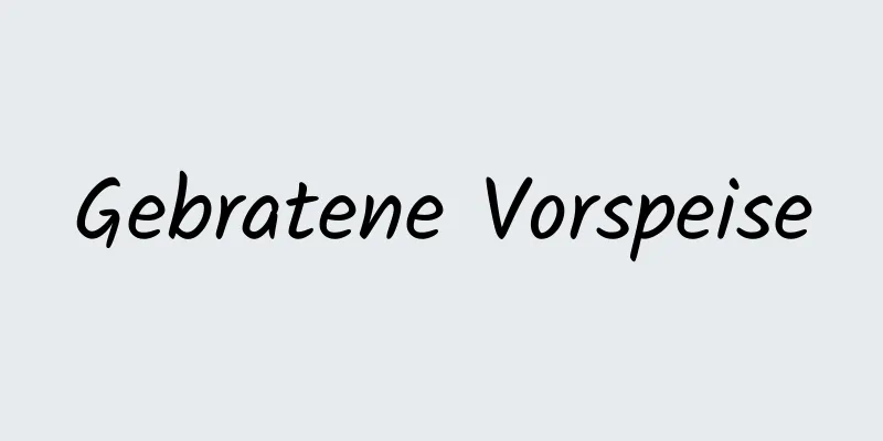Gebratene Vorspeise