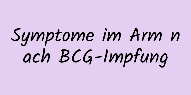 Symptome im Arm nach BCG-Impfung