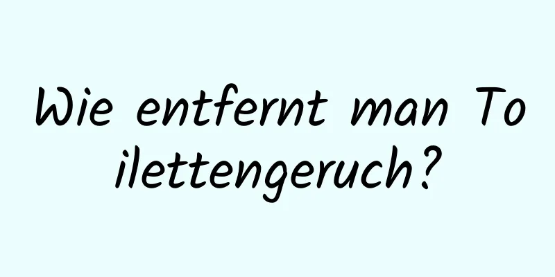 Wie entfernt man Toilettengeruch?
