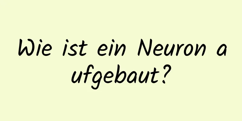 Wie ist ein Neuron aufgebaut?