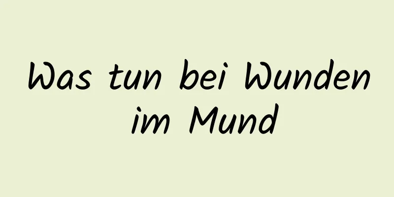 Was tun bei Wunden im Mund