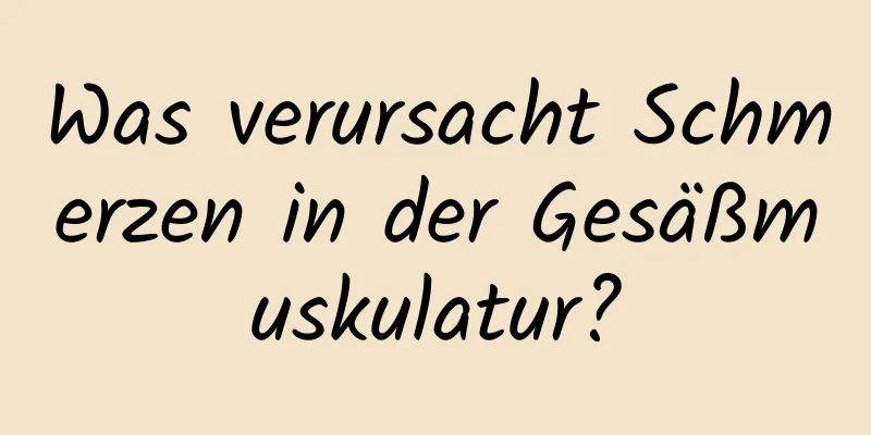 Was verursacht Schmerzen in der Gesäßmuskulatur?