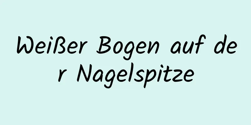 Weißer Bogen auf der Nagelspitze