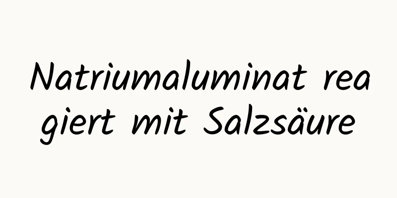 Natriumaluminat reagiert mit Salzsäure