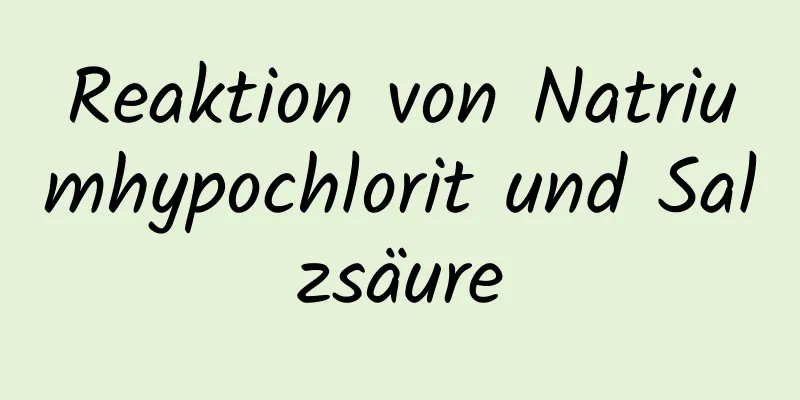 Reaktion von Natriumhypochlorit und Salzsäure