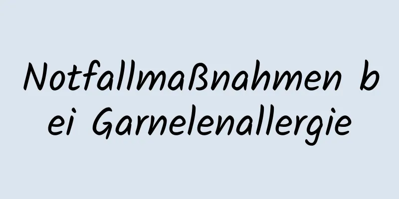 Notfallmaßnahmen bei Garnelenallergie