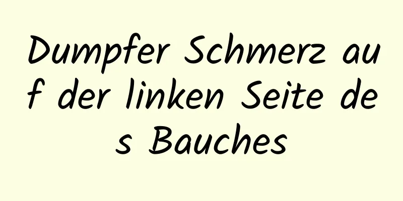 Dumpfer Schmerz auf der linken Seite des Bauches
