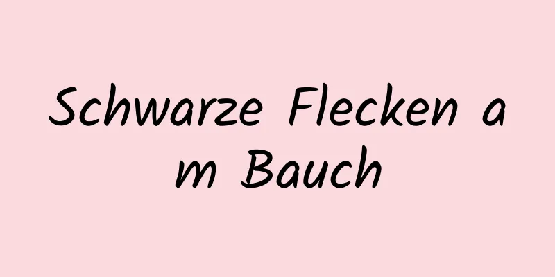 Schwarze Flecken am Bauch