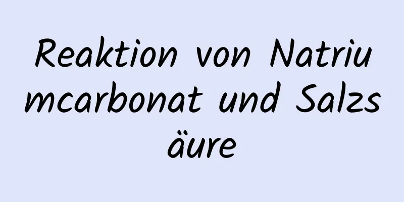 Reaktion von Natriumcarbonat und Salzsäure