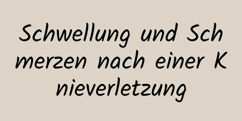 Schwellung und Schmerzen nach einer Knieverletzung