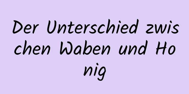 Der Unterschied zwischen Waben und Honig