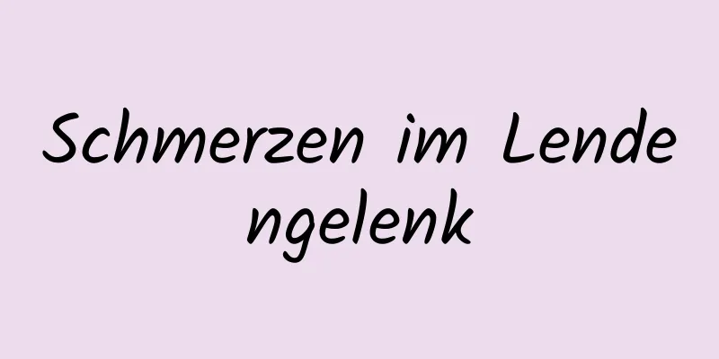 Schmerzen im Lendengelenk