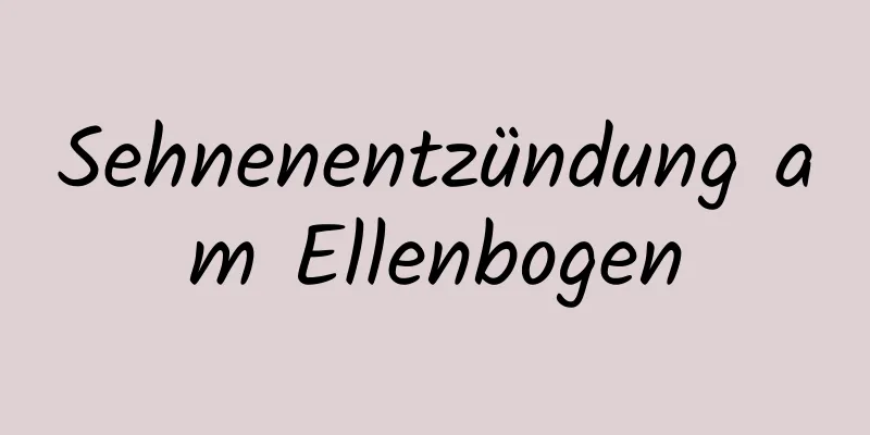 Sehnenentzündung am Ellenbogen