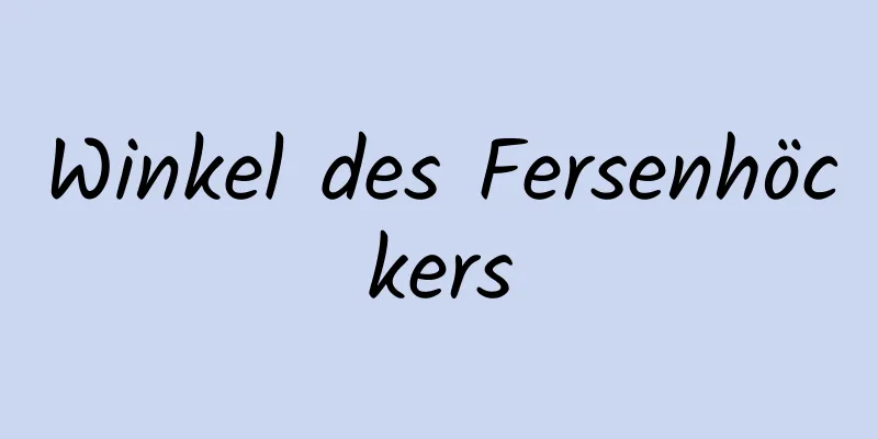 Winkel des Fersenhöckers