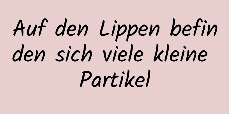 Auf den Lippen befinden sich viele kleine Partikel