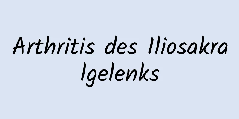 Arthritis des Iliosakralgelenks