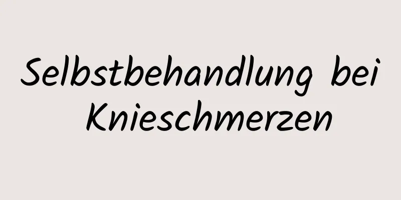 Selbstbehandlung bei Knieschmerzen