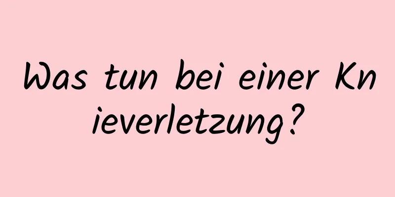 Was tun bei einer Knieverletzung?