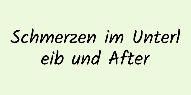 Schmerzen im Unterleib und After