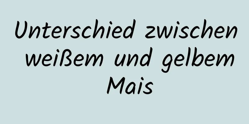 Unterschied zwischen weißem und gelbem Mais