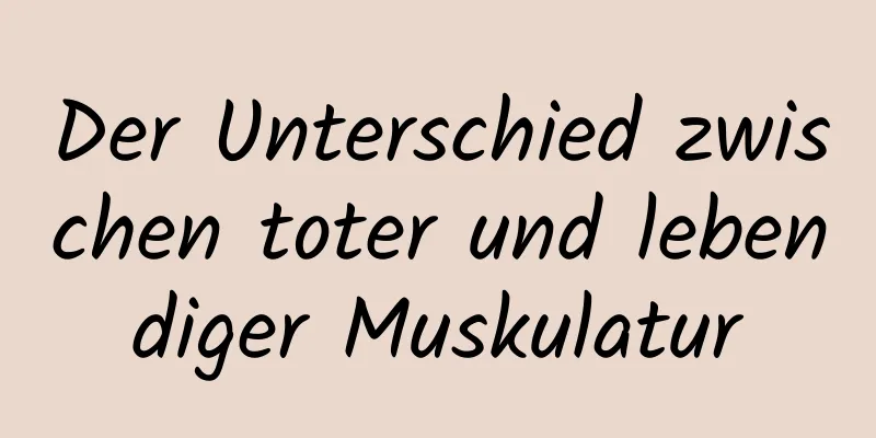 Der Unterschied zwischen toter und lebendiger Muskulatur