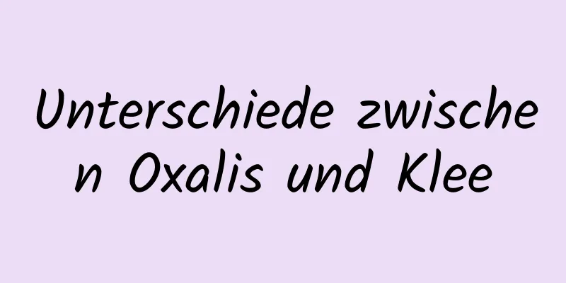 Unterschiede zwischen Oxalis und Klee