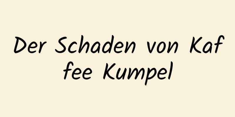 Der Schaden von Kaffee Kumpel