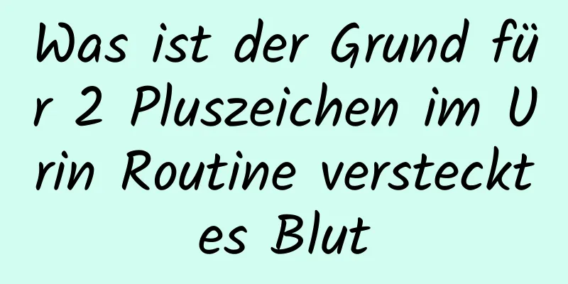 Was ist der Grund für 2 Pluszeichen im Urin Routine verstecktes Blut