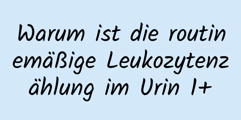 Warum ist die routinemäßige Leukozytenzählung im Urin 1+