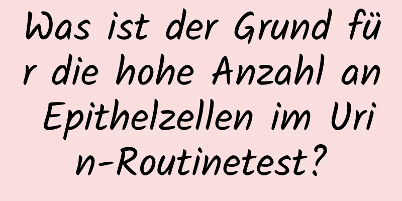 Was ist der Grund für die hohe Anzahl an Epithelzellen im Urin-Routinetest?