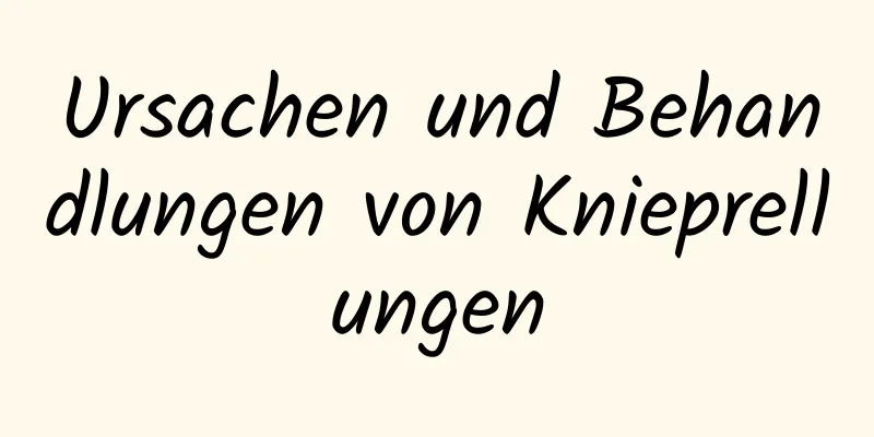 Ursachen und Behandlungen von Knieprellungen
