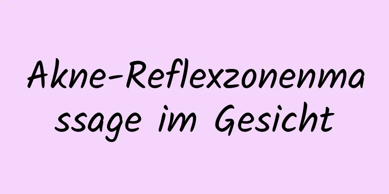 Akne-Reflexzonenmassage im Gesicht