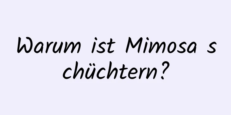 Warum ist Mimosa schüchtern?