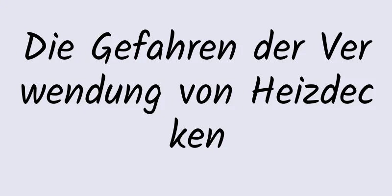 Die Gefahren der Verwendung von Heizdecken