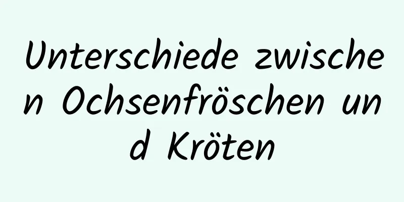 Unterschiede zwischen Ochsenfröschen und Kröten