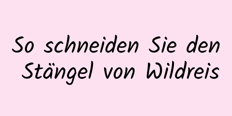 So schneiden Sie den Stängel von Wildreis