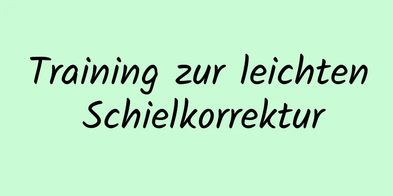 Training zur leichten Schielkorrektur