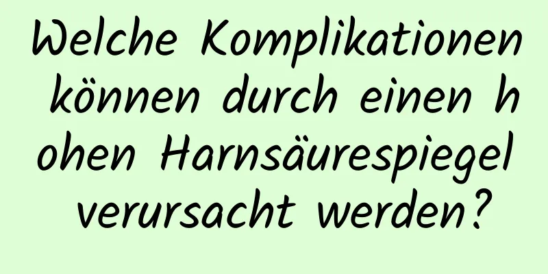 Welche Komplikationen können durch einen hohen Harnsäurespiegel verursacht werden?