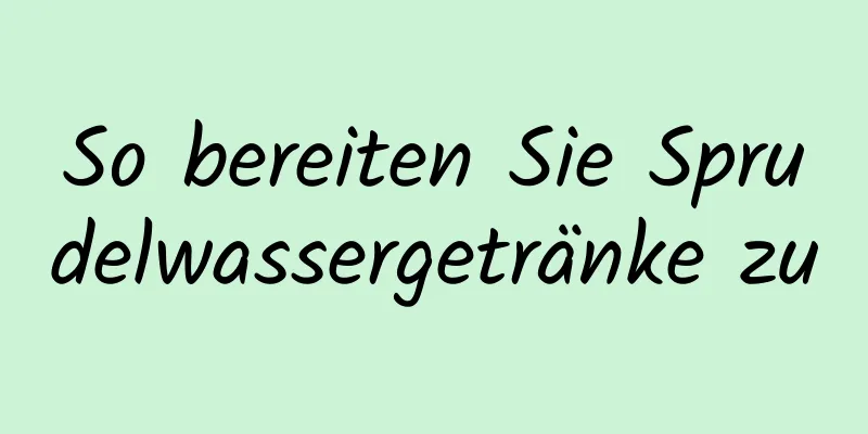 So bereiten Sie Sprudelwassergetränke zu