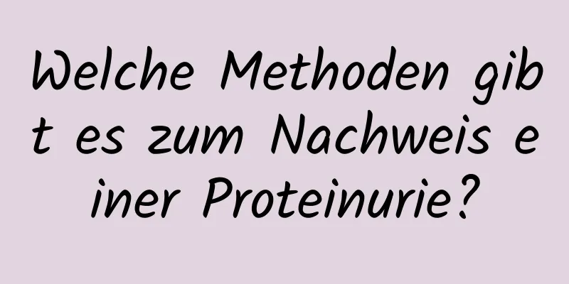 Welche Methoden gibt es zum Nachweis einer Proteinurie?