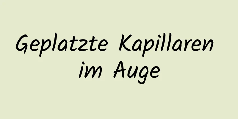 Geplatzte Kapillaren im Auge