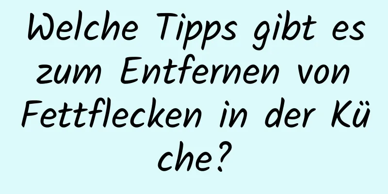 Welche Tipps gibt es zum Entfernen von Fettflecken in der Küche?