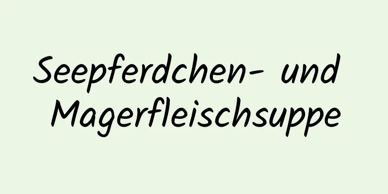 Seepferdchen- und Magerfleischsuppe