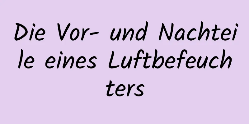 Die Vor- und Nachteile eines Luftbefeuchters