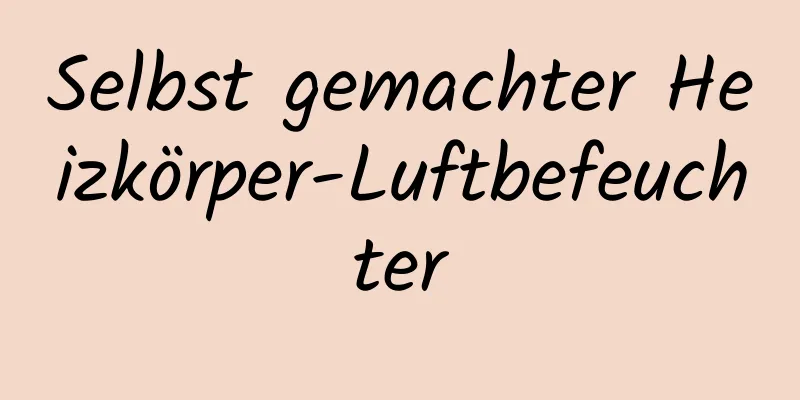 Selbst gemachter Heizkörper-Luftbefeuchter