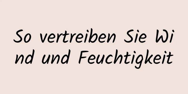So vertreiben Sie Wind und Feuchtigkeit