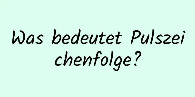 Was bedeutet Pulszeichenfolge?