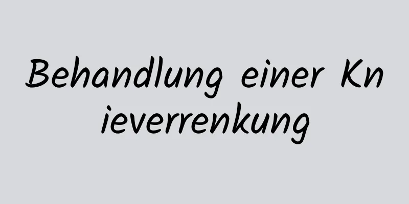 Behandlung einer Knieverrenkung
