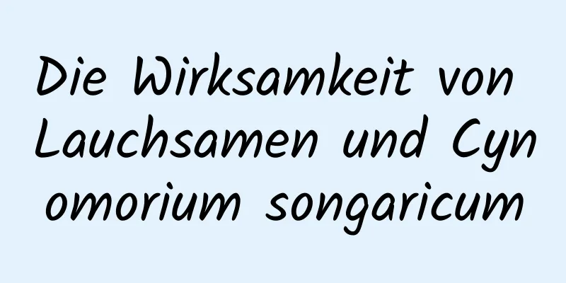 Die Wirksamkeit von Lauchsamen und Cynomorium songaricum